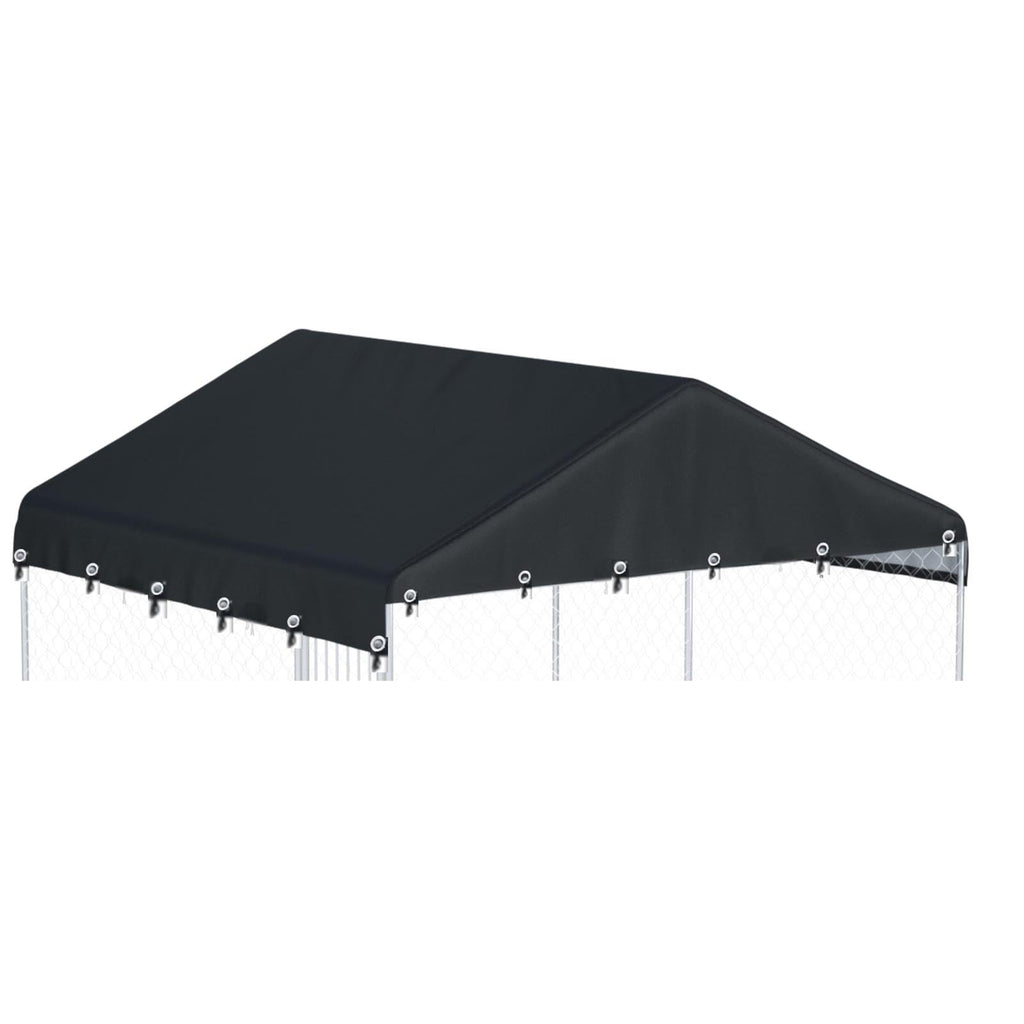 Black Outdoor Dog Kennel Cover 10'W x 10'L C994