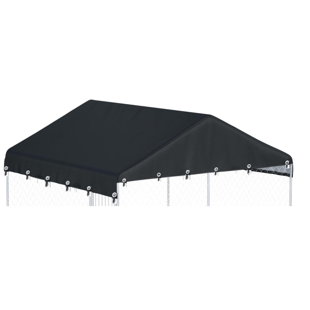 Black Outdoor Dog Kennel Cover 10'W x 10'L C994