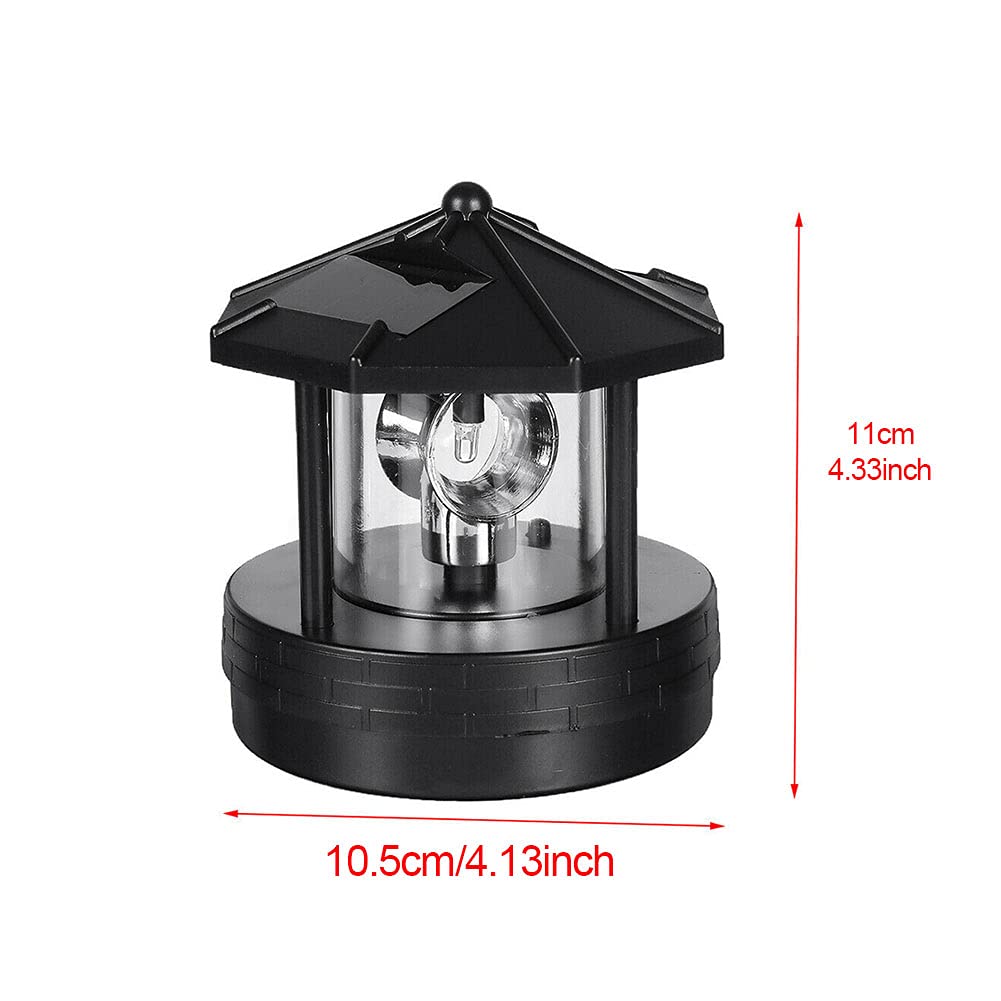 Solar Lighthouse Light with Rotating Beacon J660332