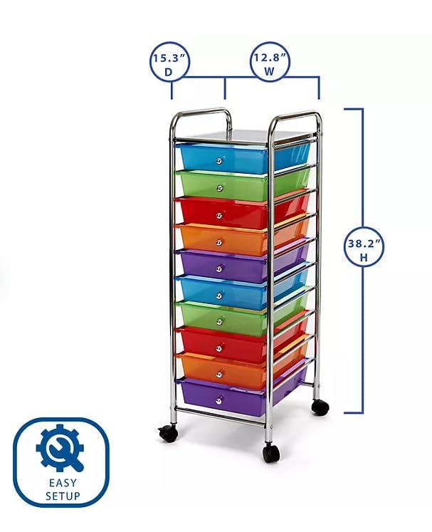 10 Drawer Rolling Storage Cart Z775