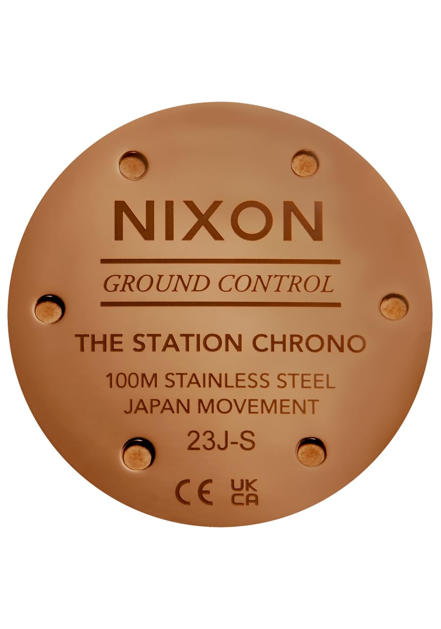 Chocolate Brown Leather Chrono Watch I396