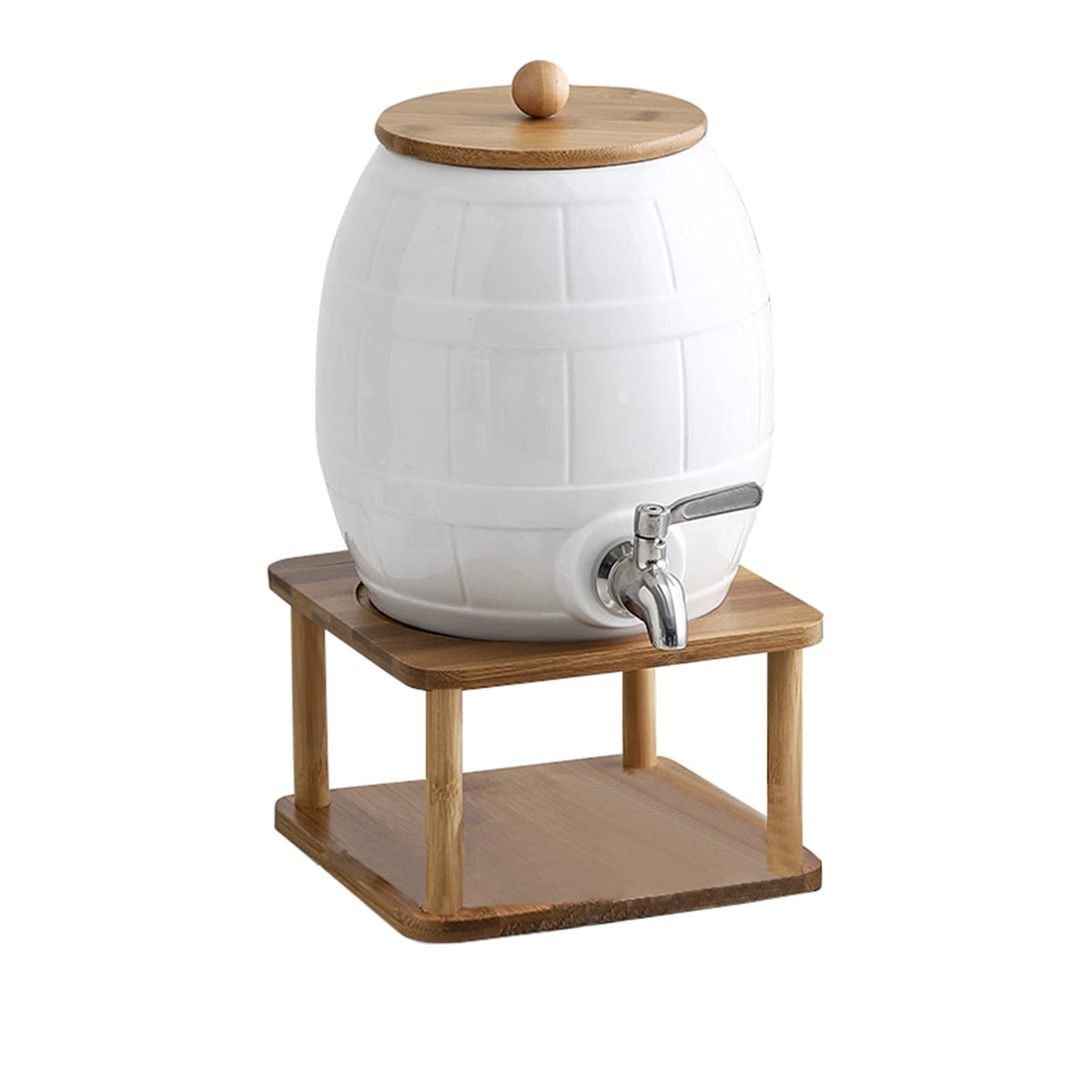 Ceramic Beverage Dispenser with Stainless Steel Spigot N59327