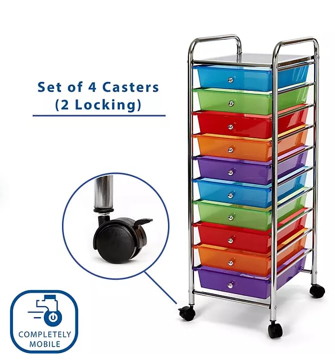 10 Drawer Rolling Storage Cart Z775
