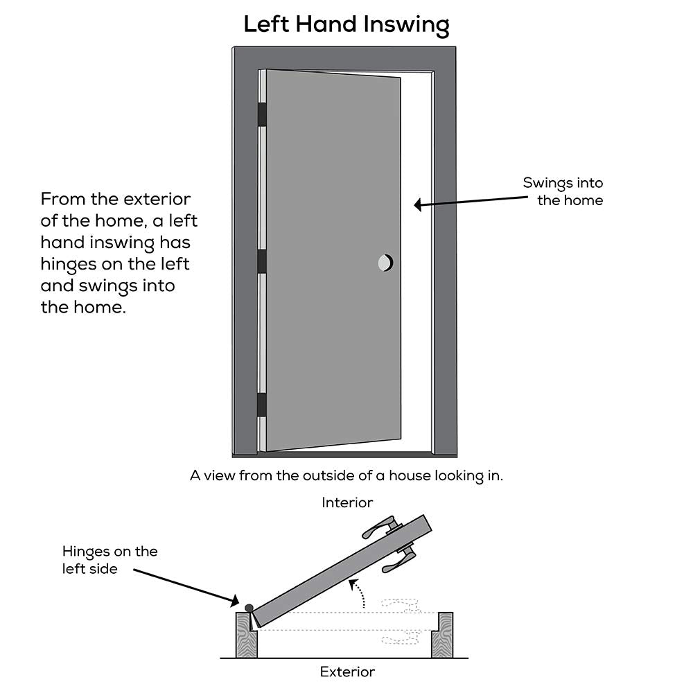 Left Hand In-swing Prehung Front Door 36" x 80" D206729