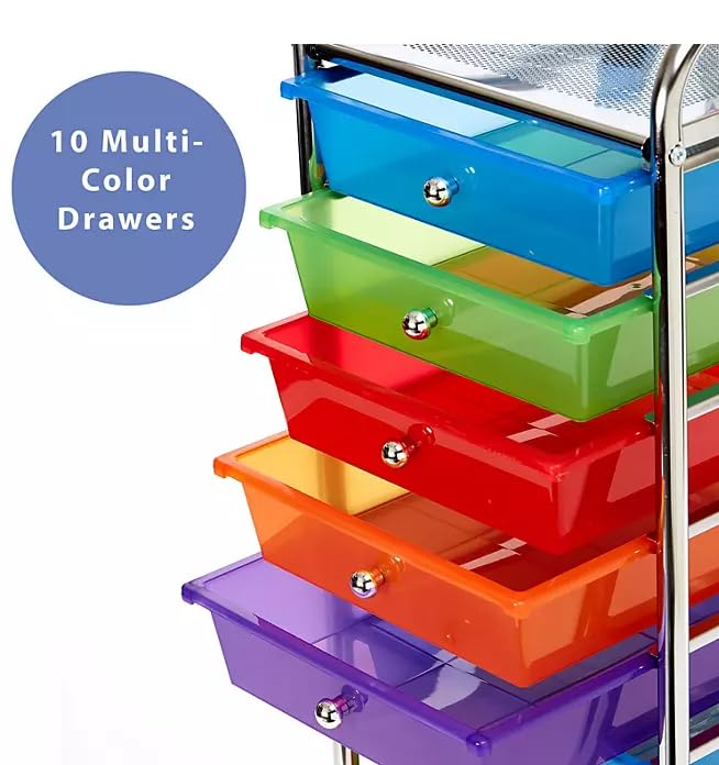 10 Drawer Rolling Storage Cart Z775