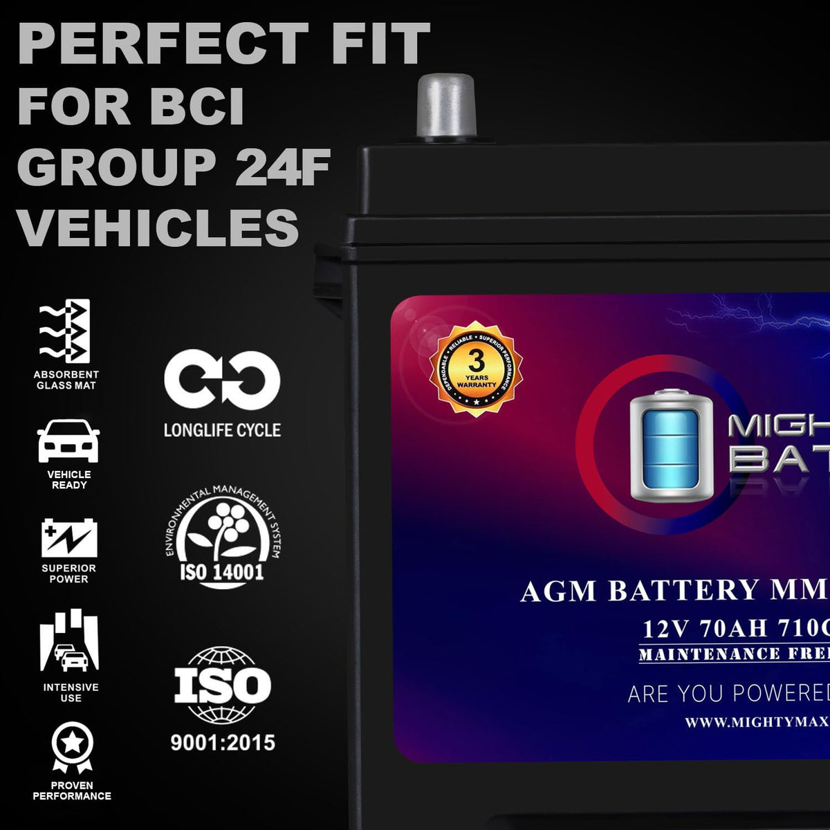 12V 70Ah AGM Replacement Battery Q5071