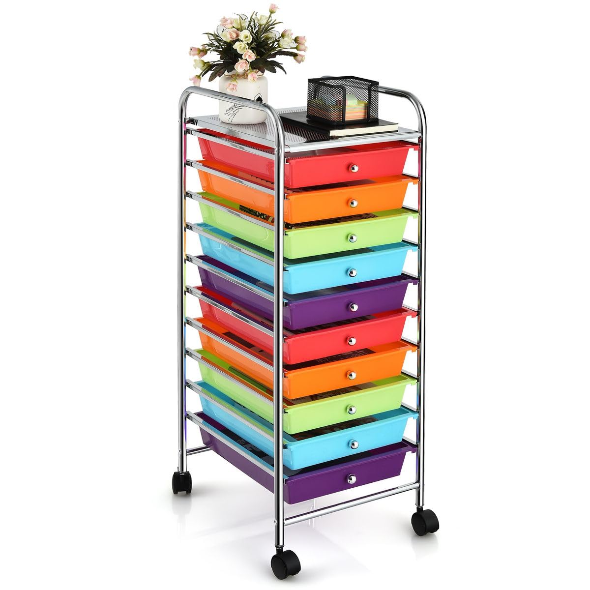 10 Drawer Rolling Storage Cart Q975