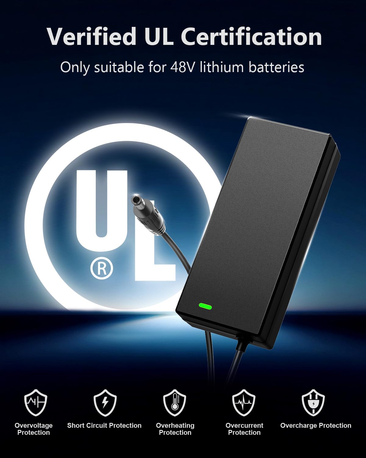 54.6V 2A Lithium Battery Charger F828