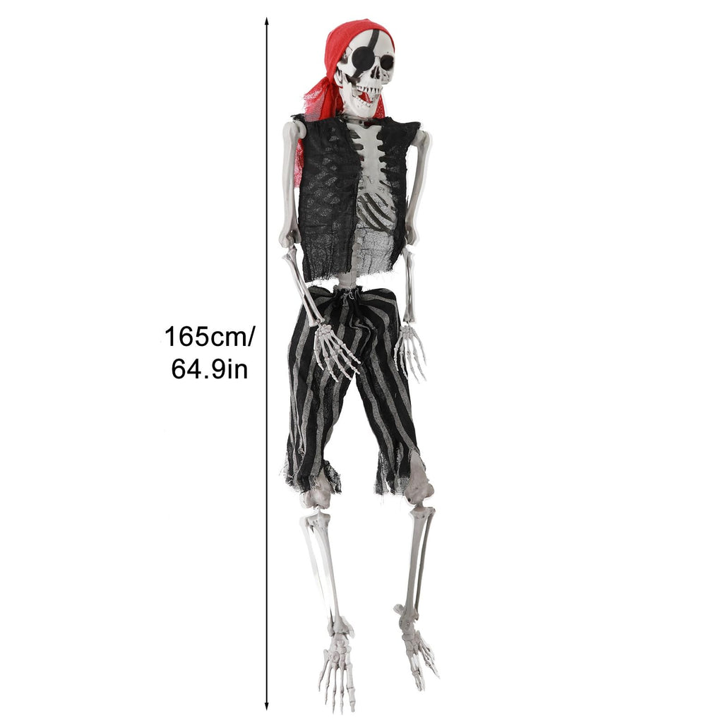 5.4Ft Poseable Skeleton with Movable Joints Q633650
