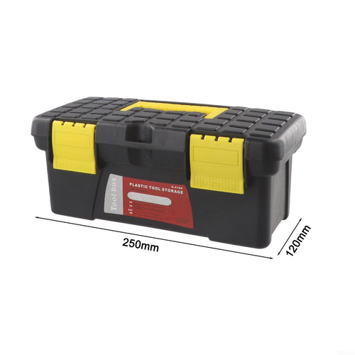 10 Inch Black Plastic Toolbox Storage Case R7863