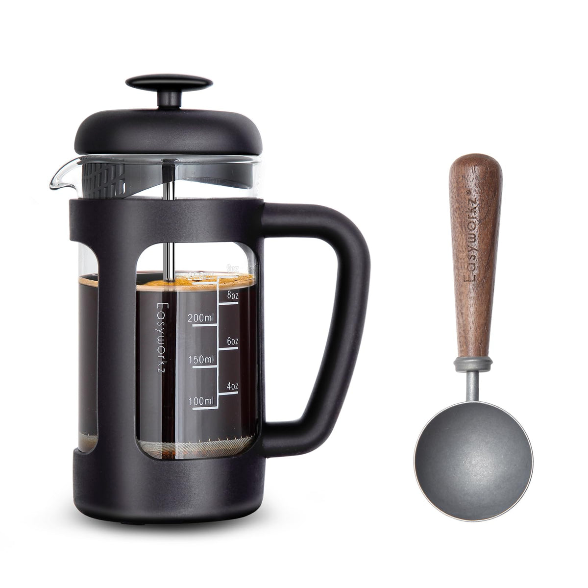 12 oz French Press Coffee Tea Maker with Measuring Coffee Spoon E1610