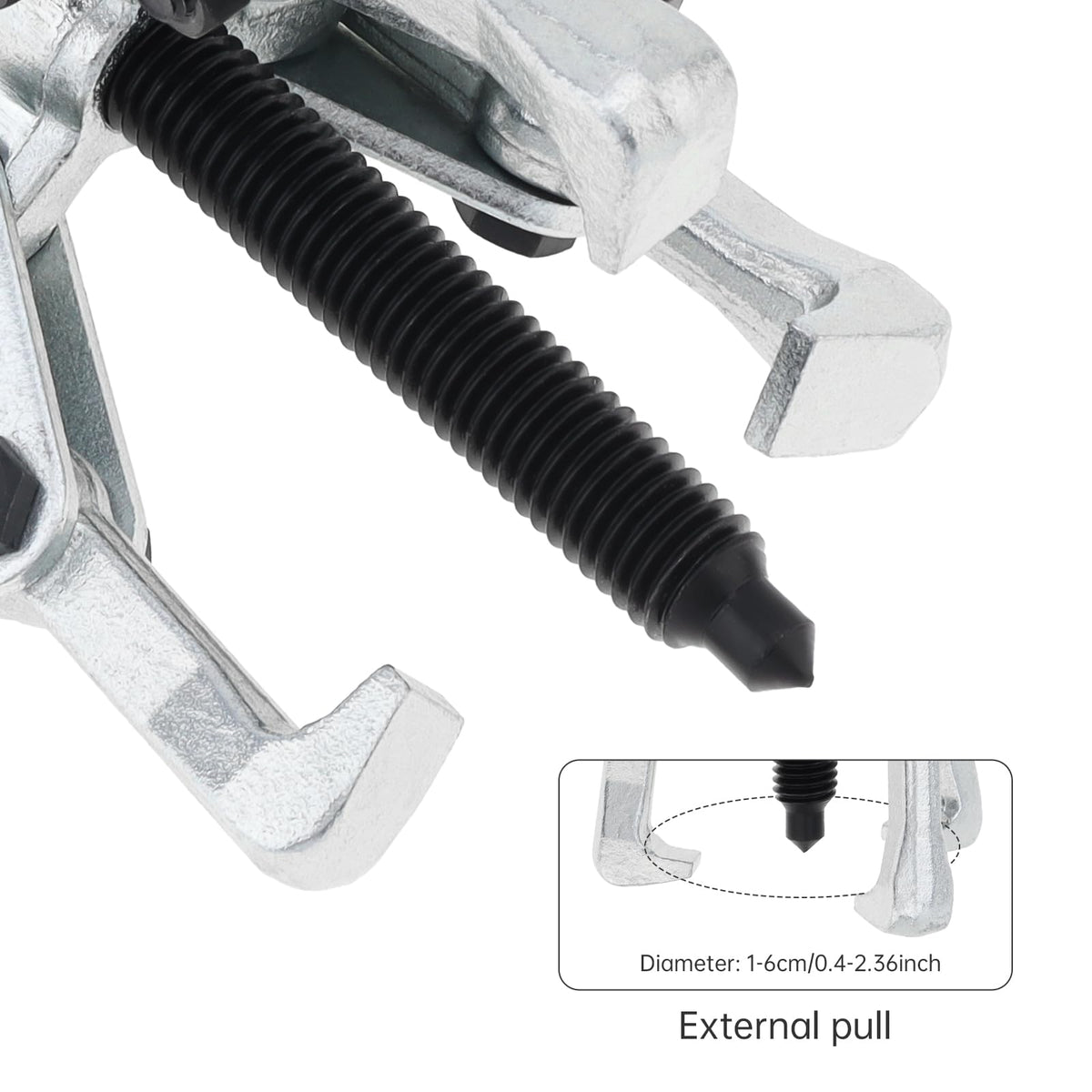 2.36 Inch Adjustable High Carbon Steel 3-Jaw Gear Puller Tool T16550