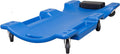Blue Plastic Rolling Garage Creeper with Padded Headrest and 6 Casters C75393