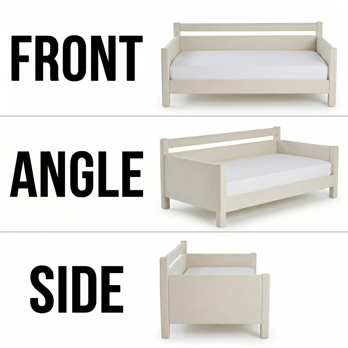 Twin Size Upholstered Platform Daybed with Headboard X978