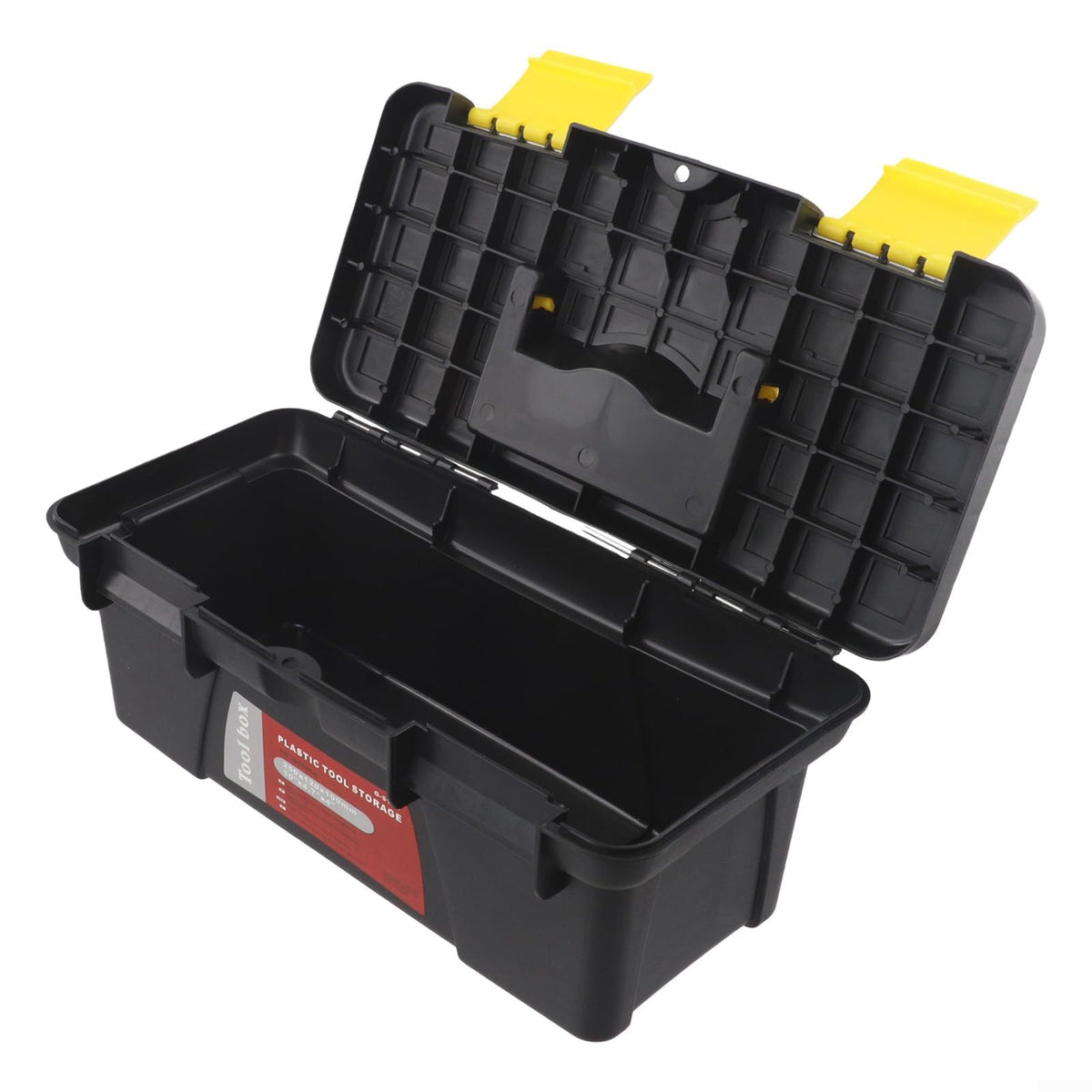 10 Inch Black Plastic Toolbox Storage Case R7863