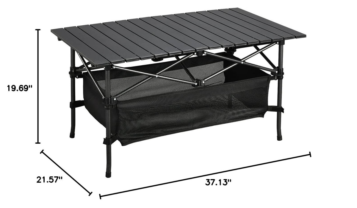 Lightweight Aluminum Folding Camping Table with Carrying Bag O901