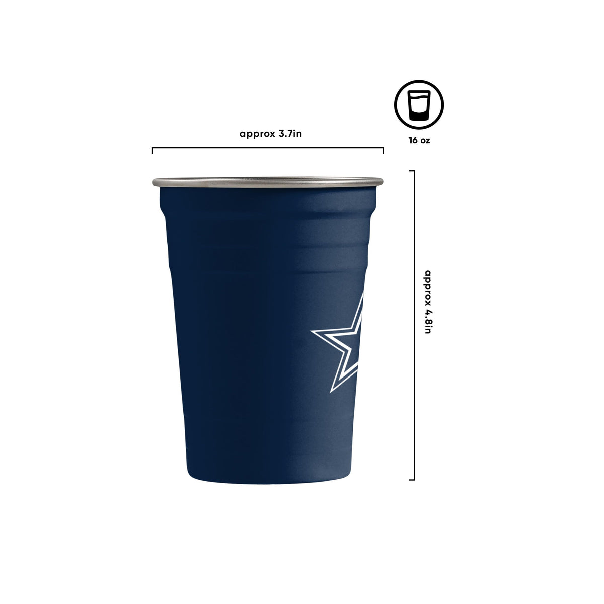 2 Pack Reusable Stainless Steel 16 oz Tumbler Cup G205660