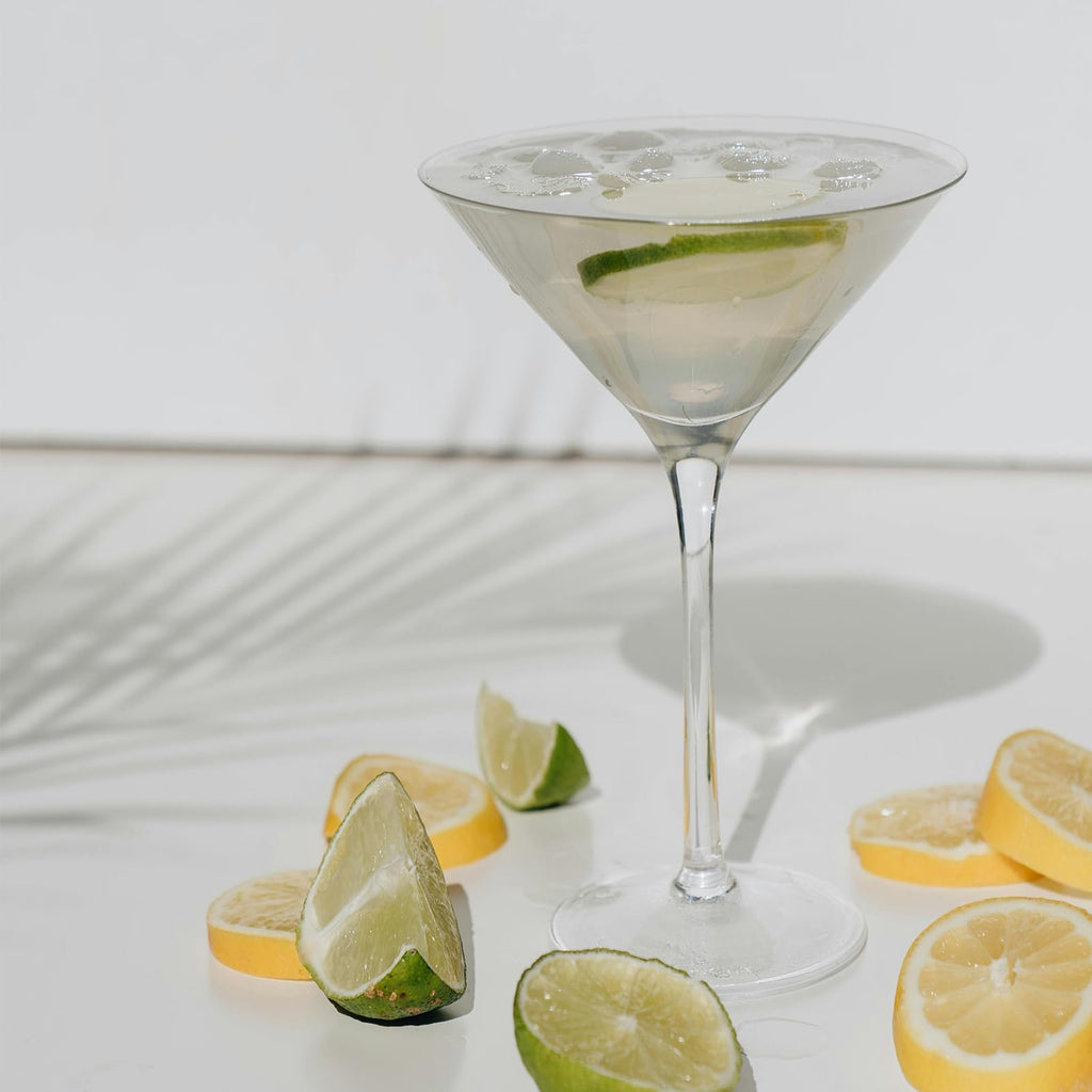 9 oz Handmade Crystal Martini Glasses Set of 4 X5672