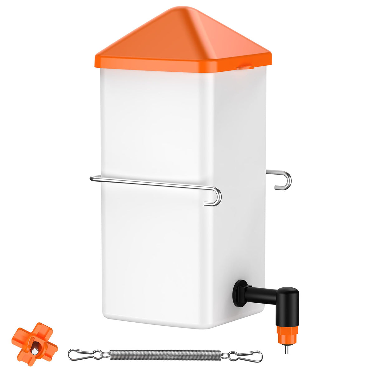 1L Baby Chick Waterer with Nipple Drinker and Anti-Roost Cone Y708