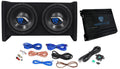 Dual 8" Car Subwoofer Enclosure with Mono Amp & Wiring Kit U537056