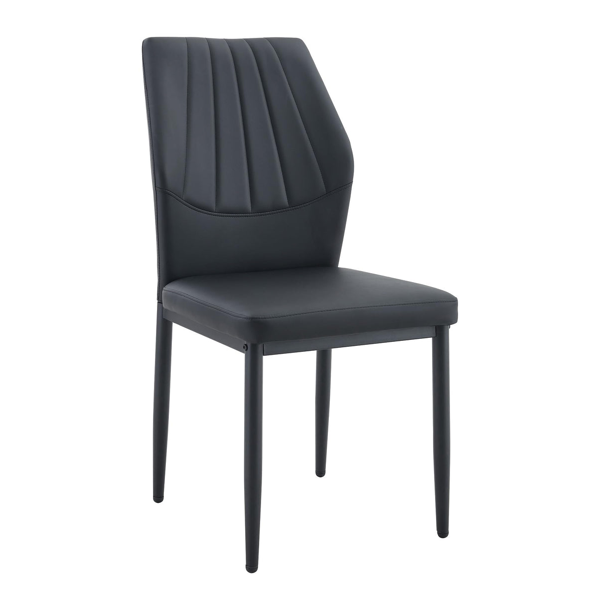 Black PU Leather Dining Chairs Set of 4 Z931444