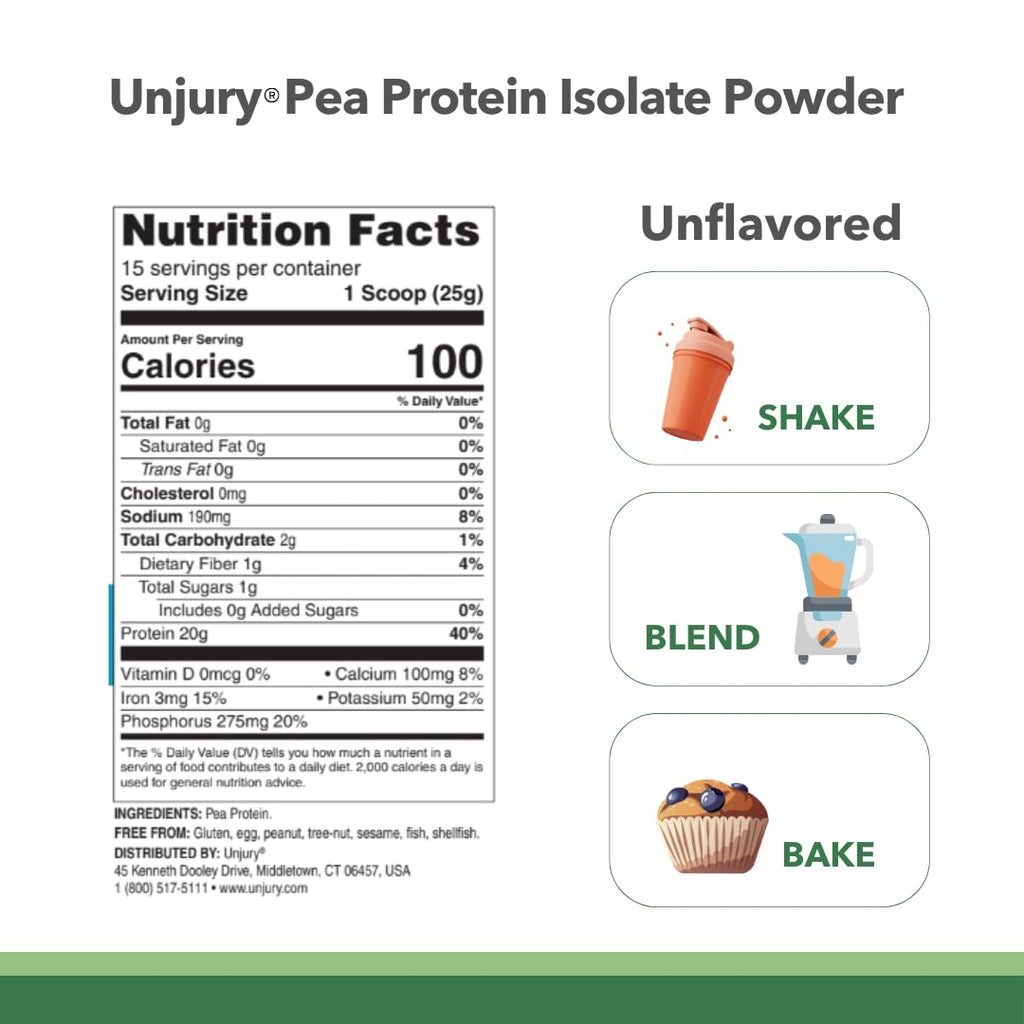 Vegan Unflavored Protein Powder 20 Servings D249686