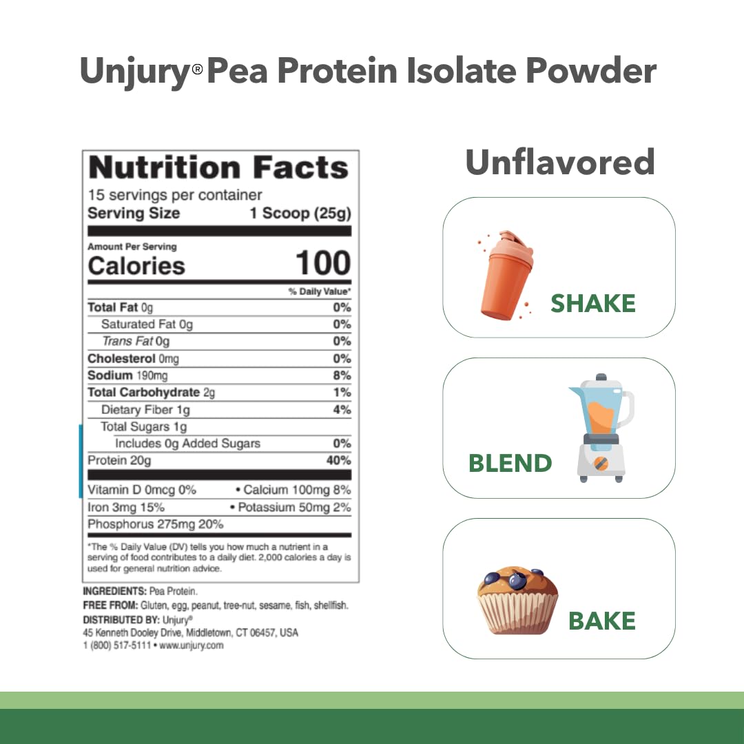 Vegan Unflavored Protein Powder 20 Servings D249686