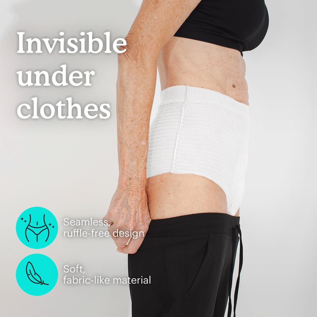 Adult Incontinence Underwear for Sensitive Skin, White Large, 56 Count J72835