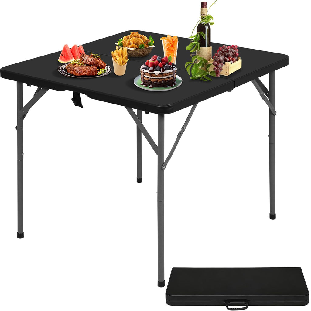 34" Square Folding Table, Black T10184