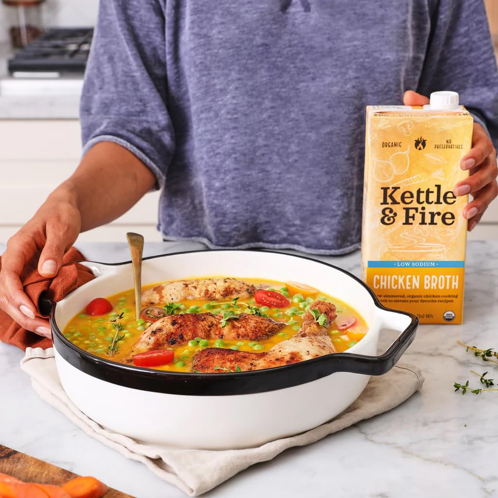 Low Sodium Chicken Broth Pack of 4 Organic 32 oz O386