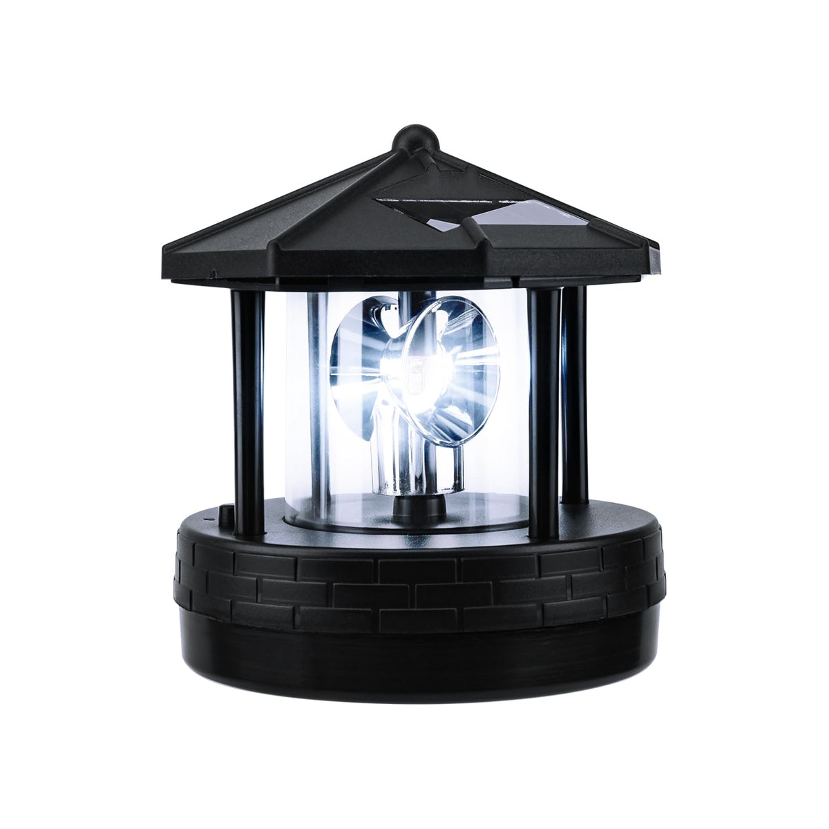 Solar Lighthouse Light with Rotating Beacon J660332