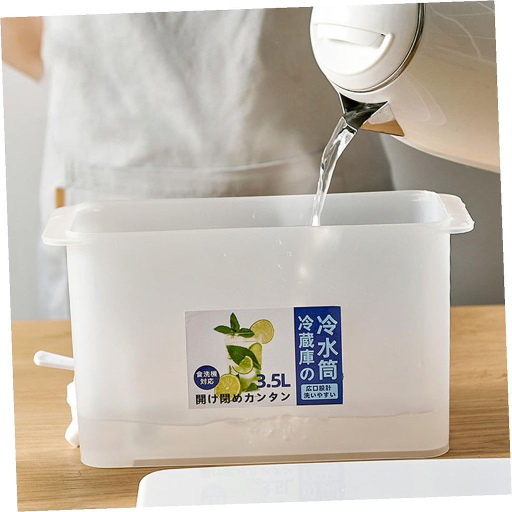 White 3.5L Water Jug with Faucet U723