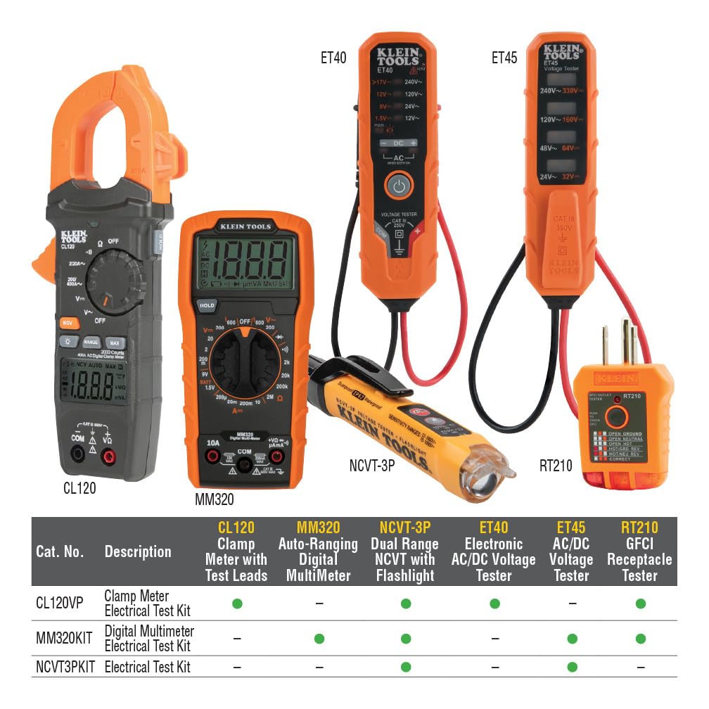 Digital Multimeter Electrical Test Kit with Carrying Case E746532
