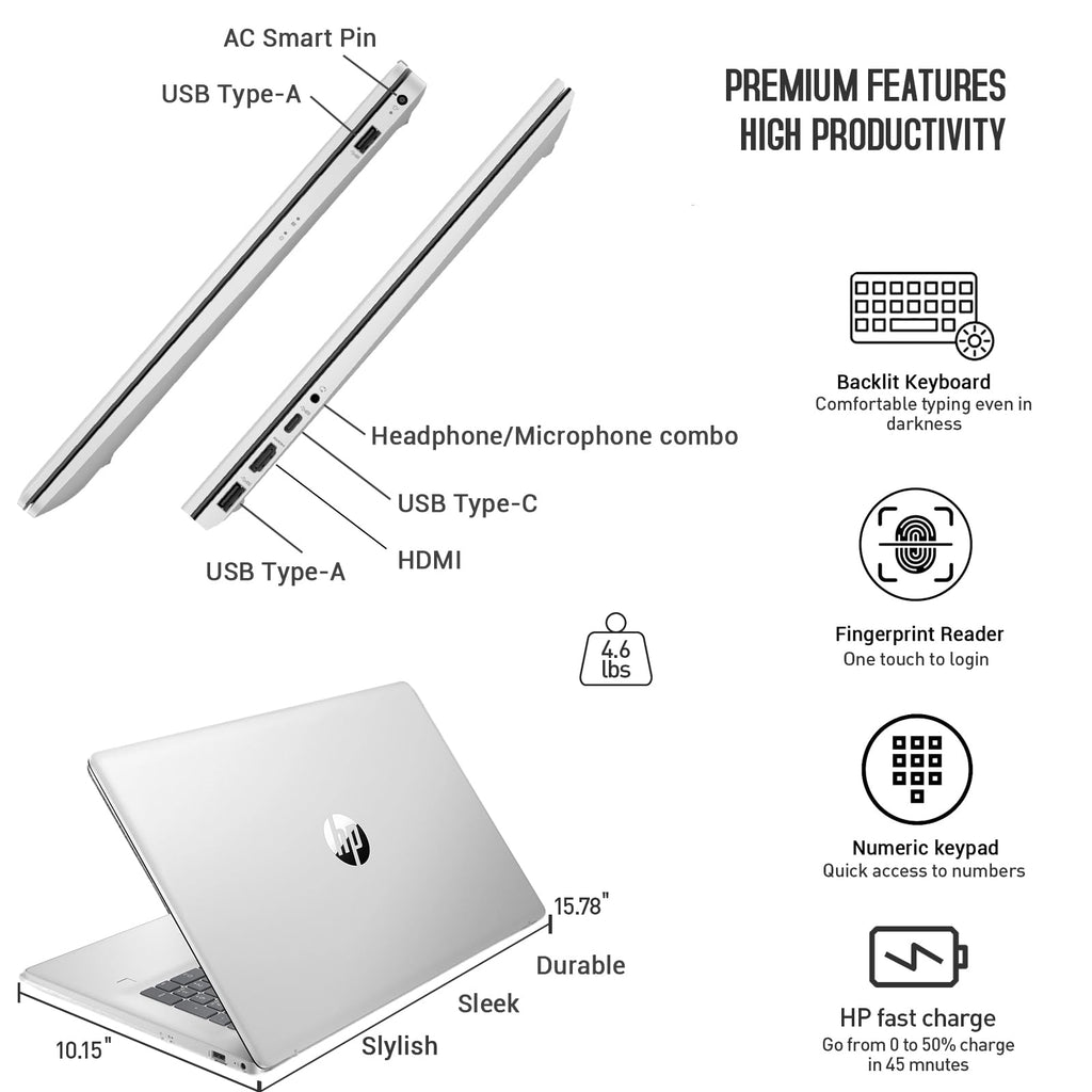 17.3" Touchscreen Laptop, Intel 10-Core i7, 64GB RAM 1TB SSD I417285
