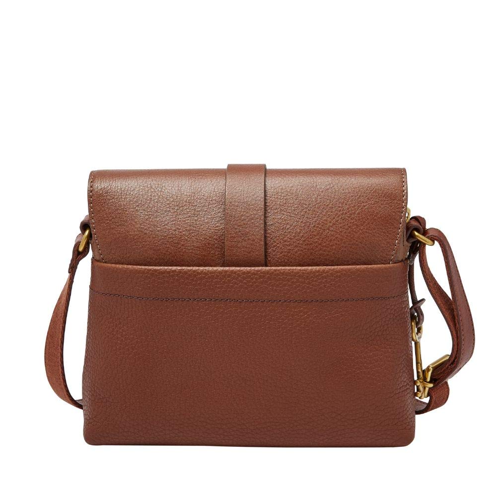 Brown Leather Small Crossbody Handbag F5403