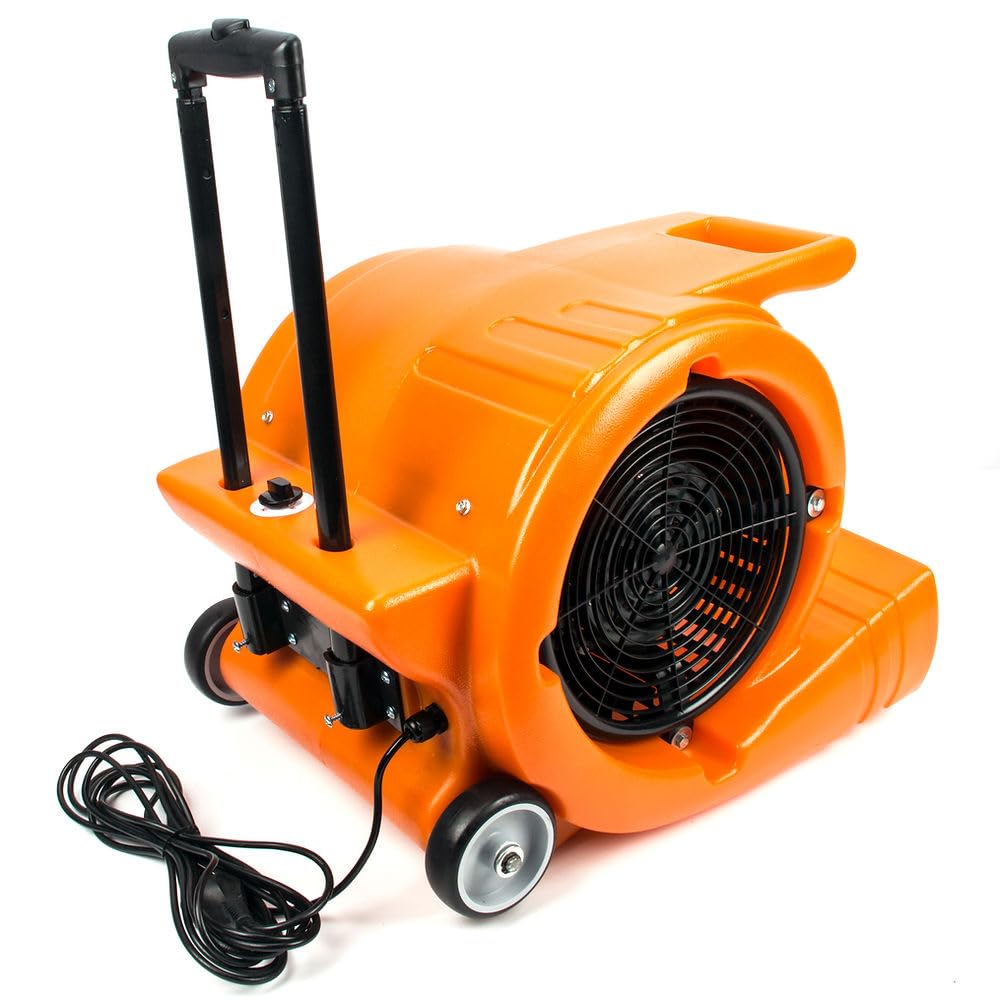 3-Speed 1.3HP 5000 CFM Air Mover Floor Dryer with Telescopic Handle S888