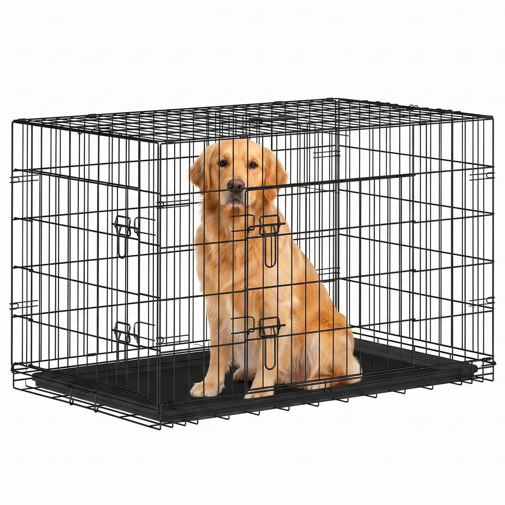 48" Double Door Crate Kennel with Divider R308