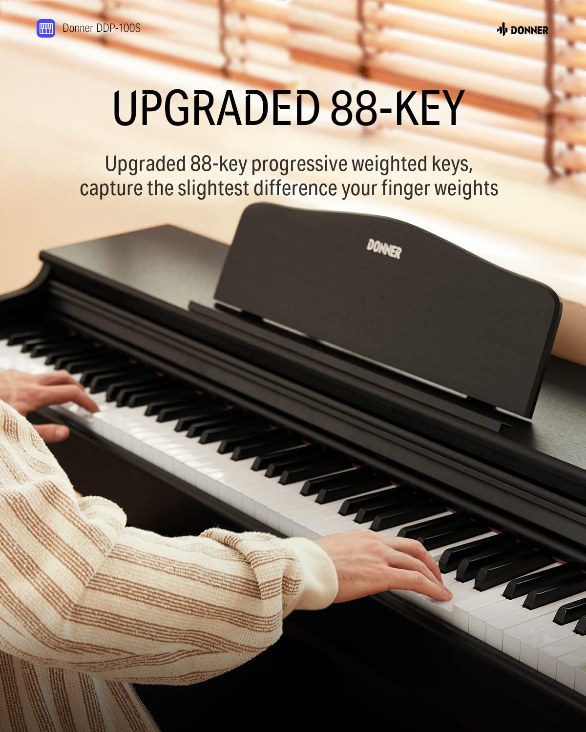 88 Key Weighted Graded Hammer-Action Digital Piano with Bench P967