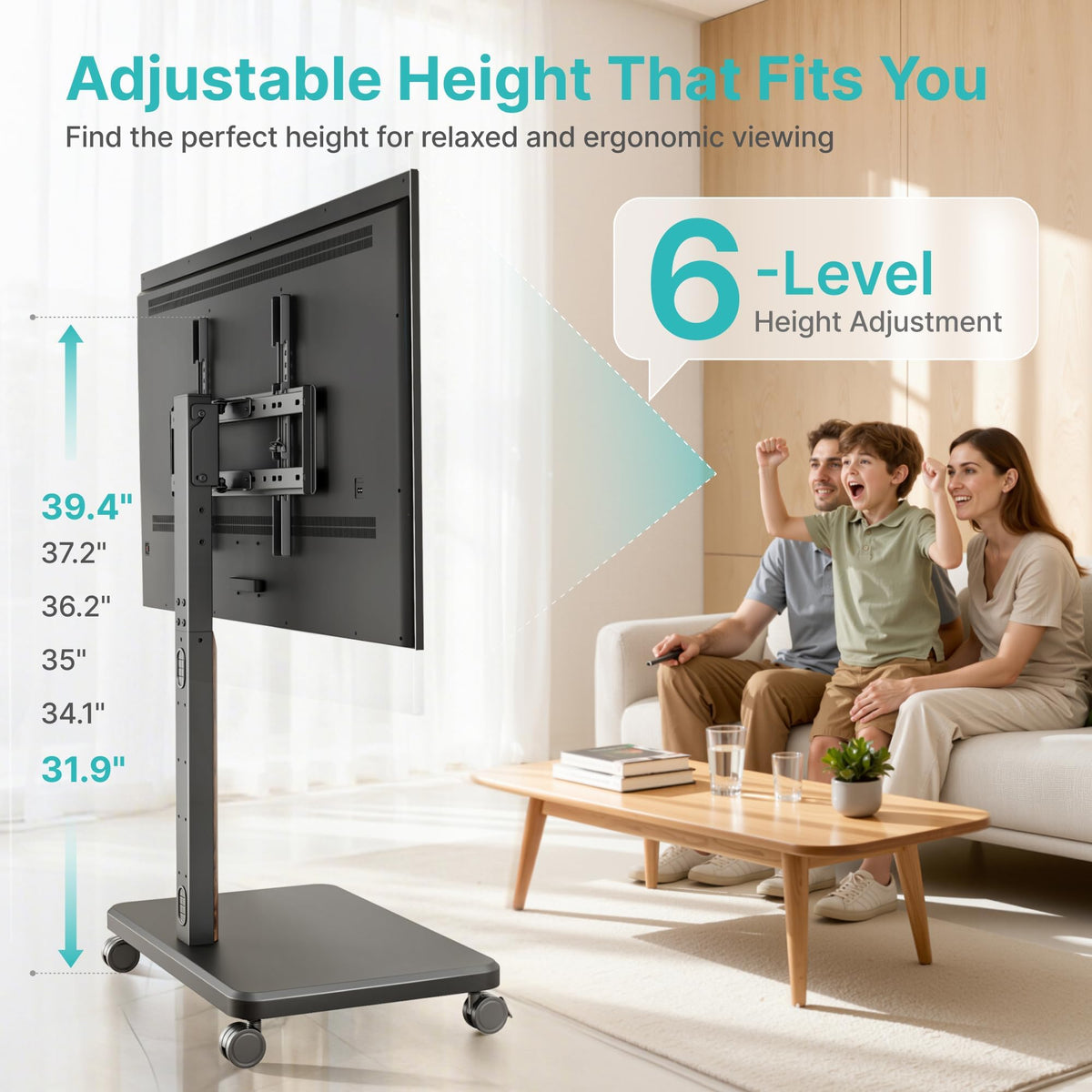 TV Rolling Cart for 32-85 Inch Screen Y8872