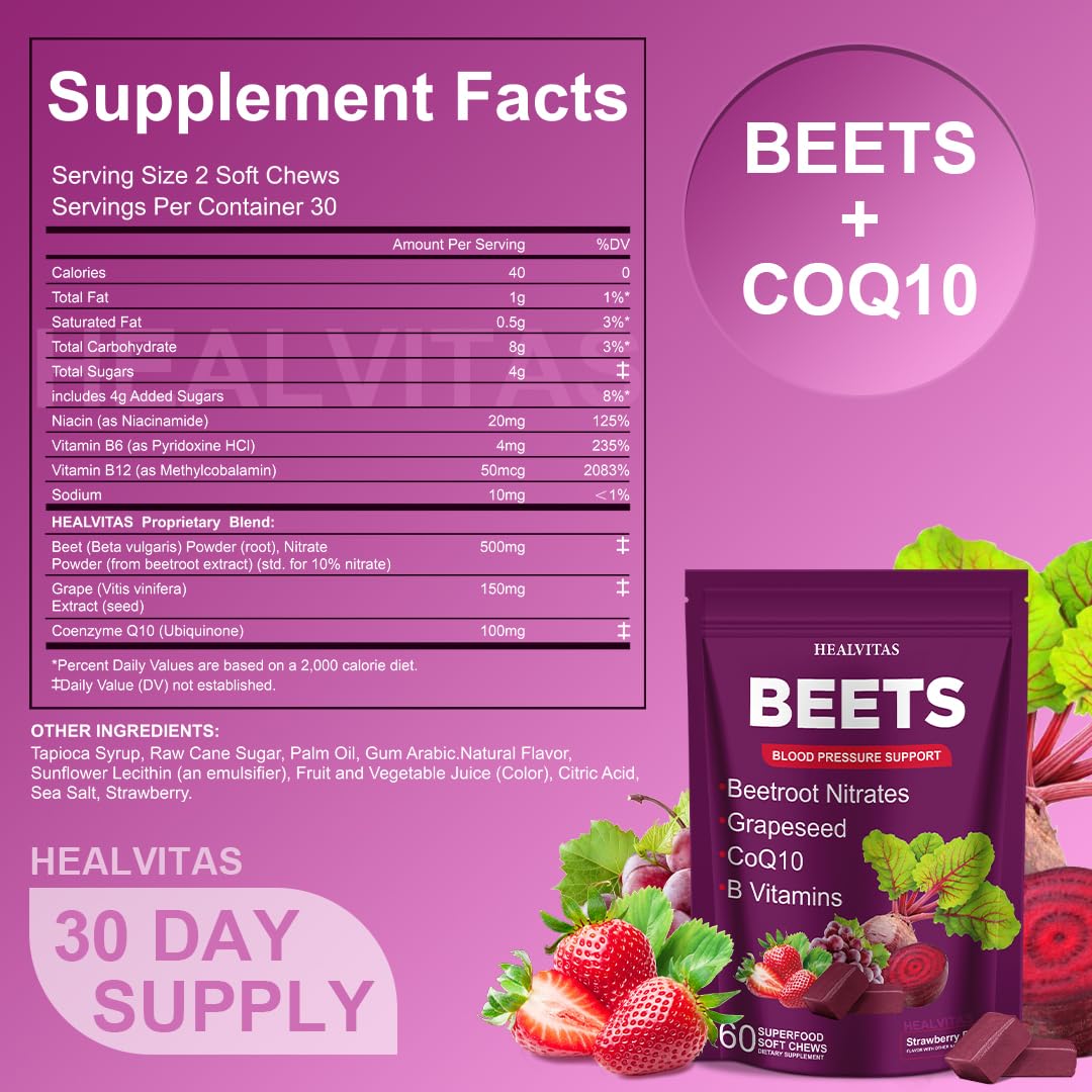 Blood Pressure Support Soft Chews, 60 Count H187
