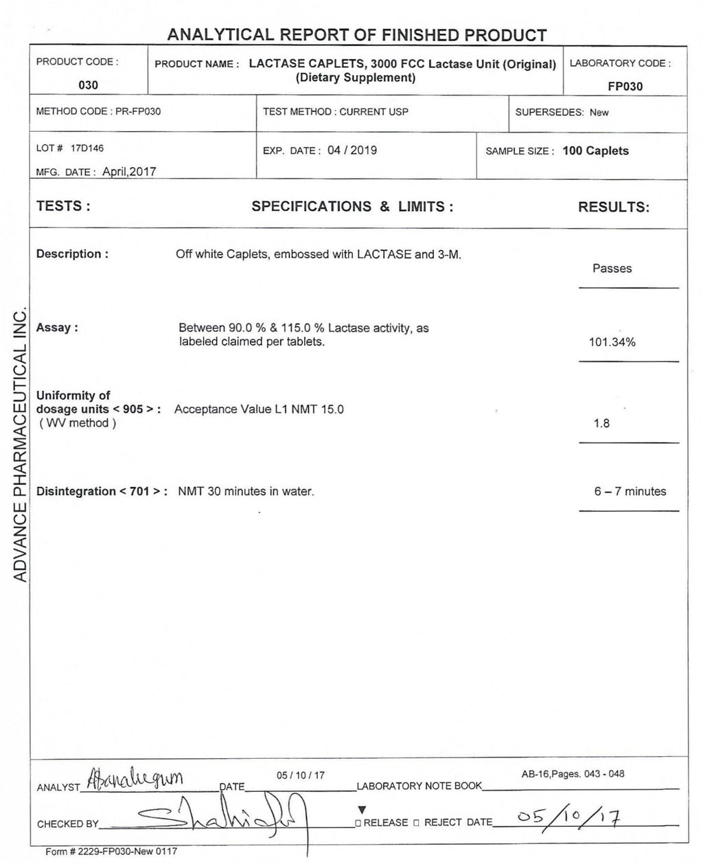 Lactase Enzyme 180 Caplets H202