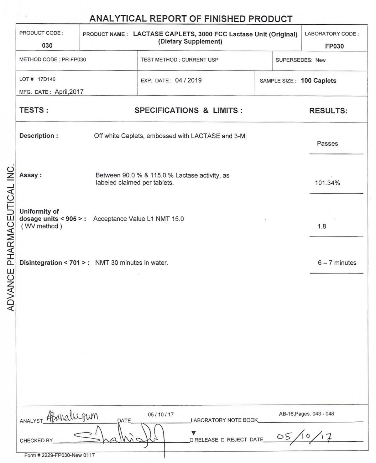 Lactase Enzyme 180 Caplets H202