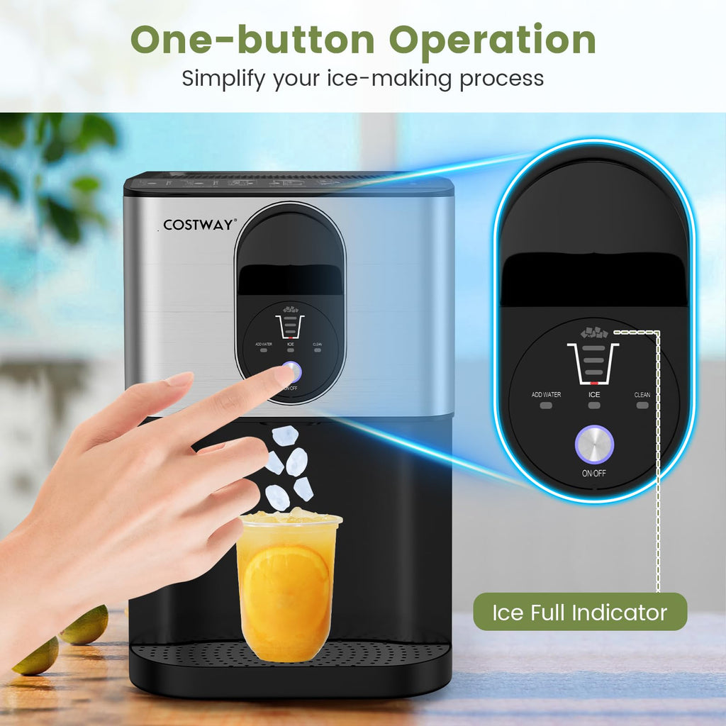 Self Dispensing Nugget Ice Maker Countertop 56Lbs/24H H10115