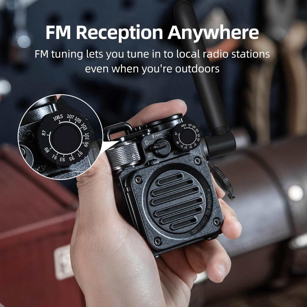Portable Wireless Bluetooth Speaker with FM Radio O9395