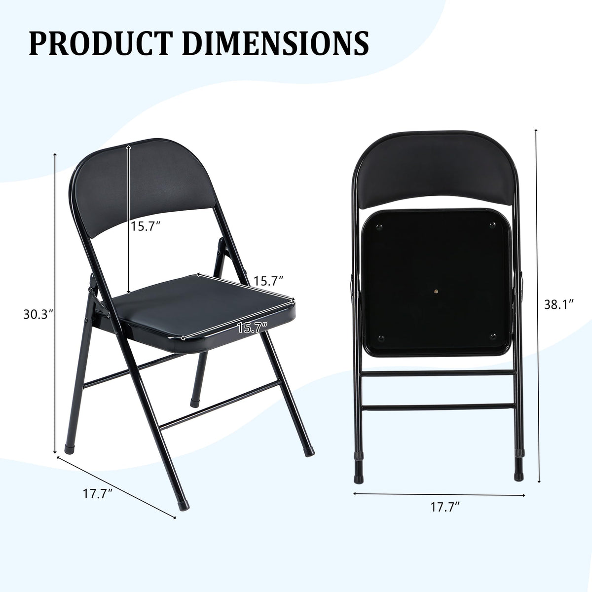 10 Pack Folding Chairs with Cushion E6689