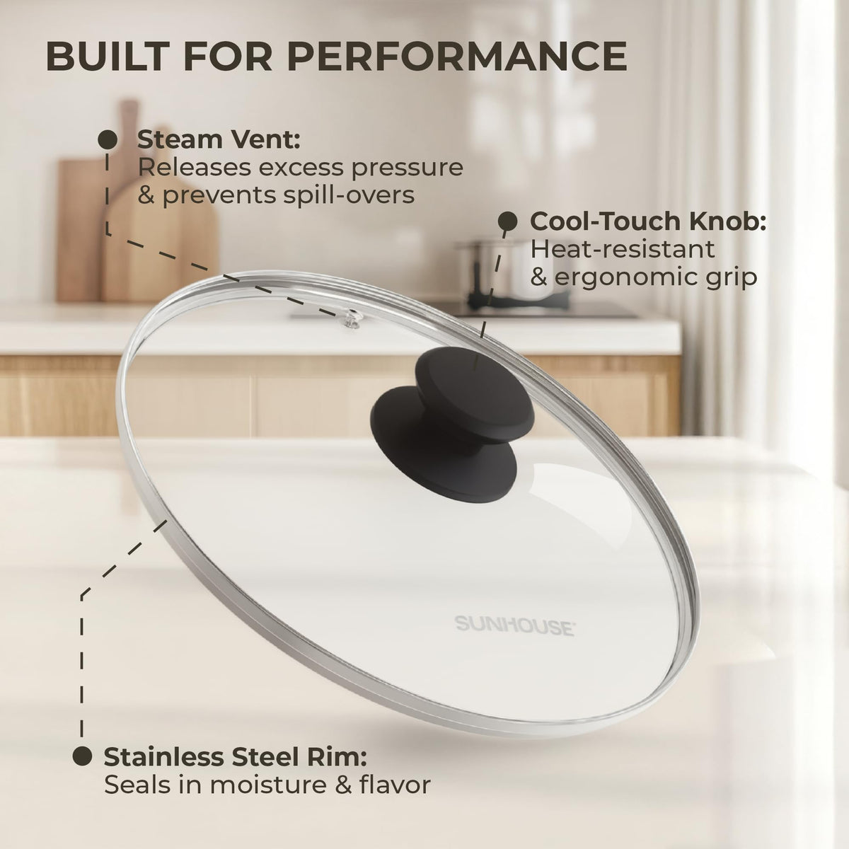 10 Inch Tempered Glass Pan Lid N6830