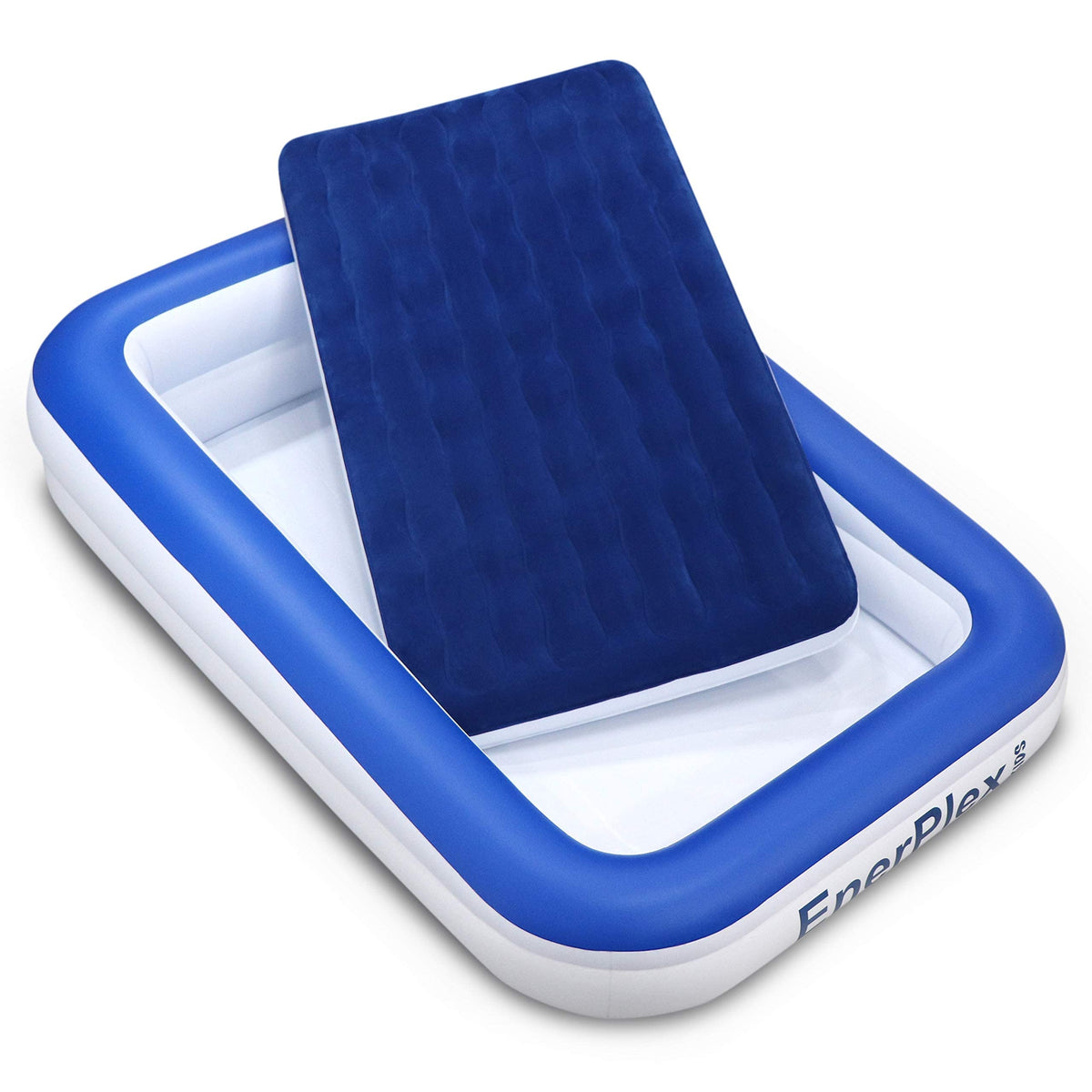 Kids Inflatable Travel Bed with High Speed Pump, Blue M982061