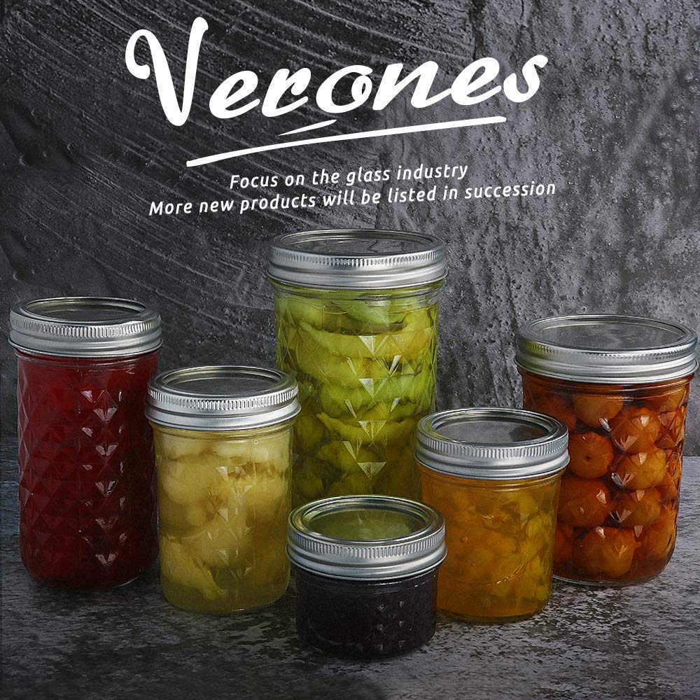 22 oz Wide Mouth Mason Jars with Lids and Bands T955