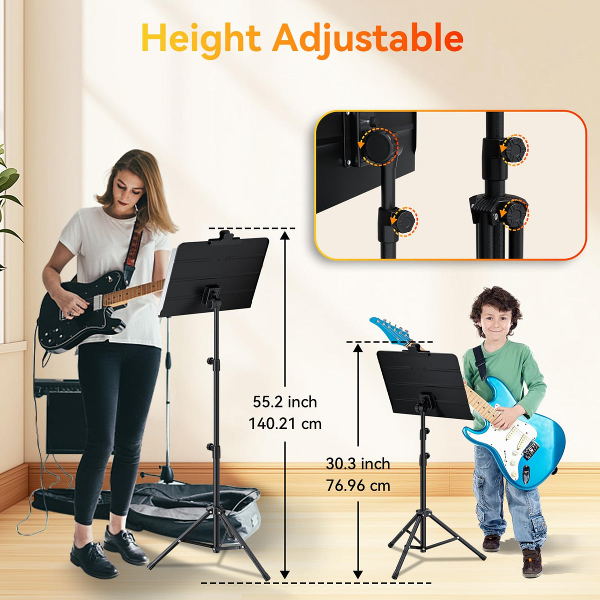 Folding Sheet Music Stand & Desktop Book Stand with Carrying Bag X961271