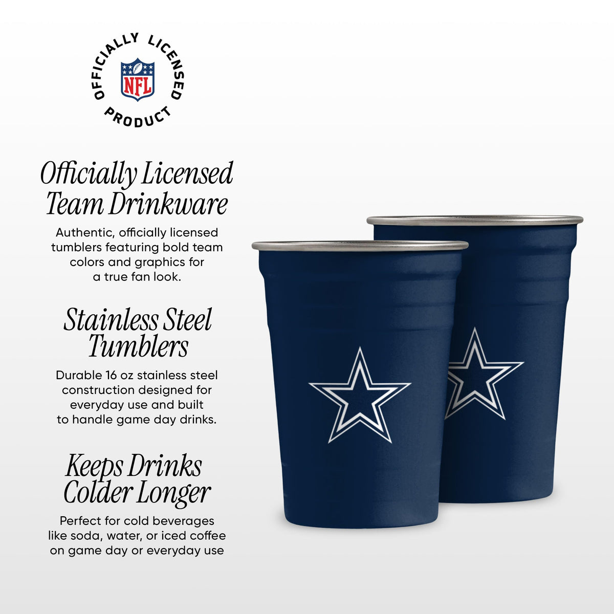 2 Pack Reusable Stainless Steel 16 oz Tumbler Cup G205660